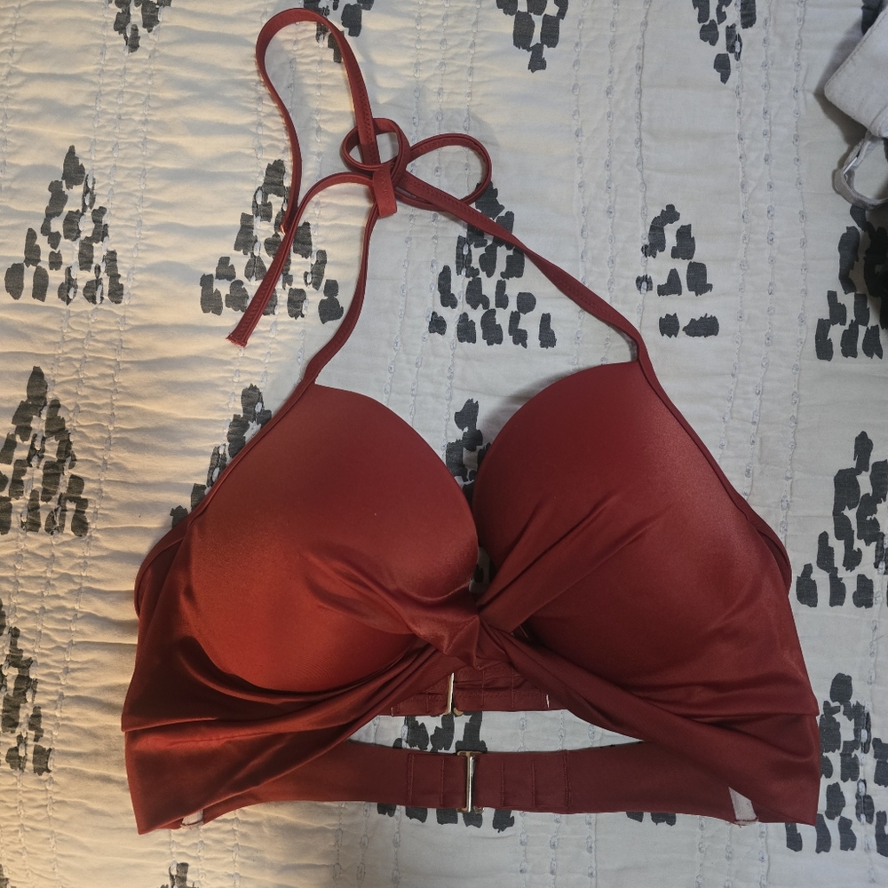 Shade & Shore Burnt Umber Bikini Top